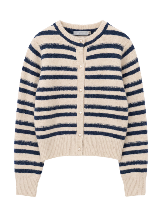 SHADOW STRIPE KNIT CARDIGN