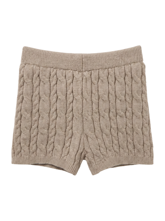 CABLE KNIT SHORTS