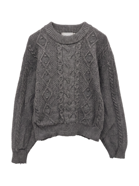 POPCORN CABLE SWEATER