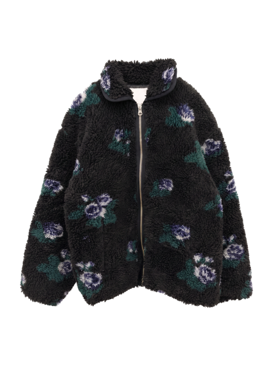 BOA FLEECE FLORAL JACKET