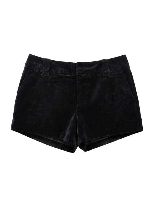 LOW WAIST VELVET SHORTS
