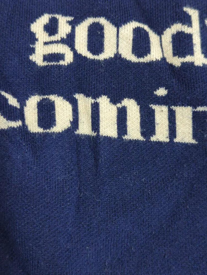 LETTERED HALF ZIP SWEATER