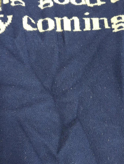 LETTERED HALF ZIP SWEATER