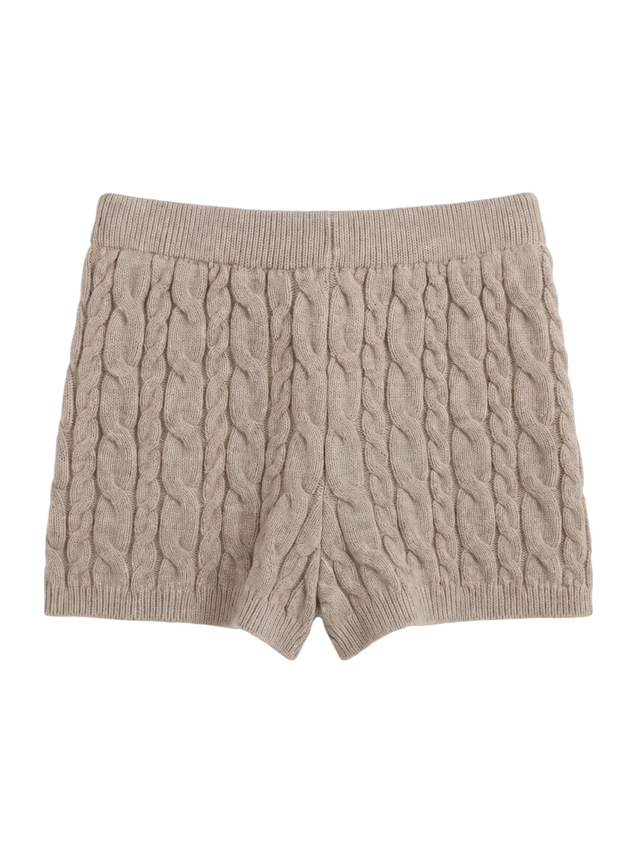 CABLE KNIT SHORTS