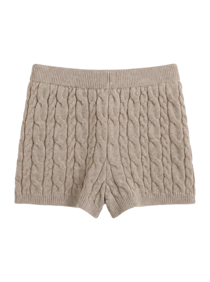 CABLE KNIT SHORTS