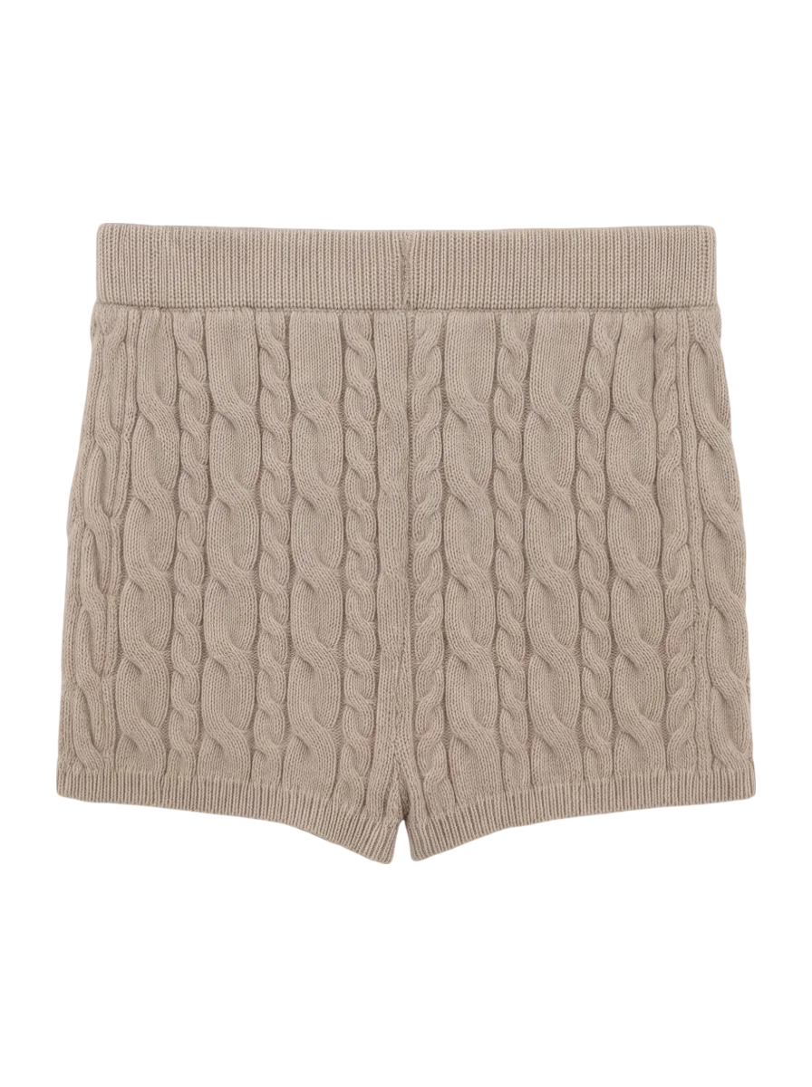 CABLE KNIT SHORTS
