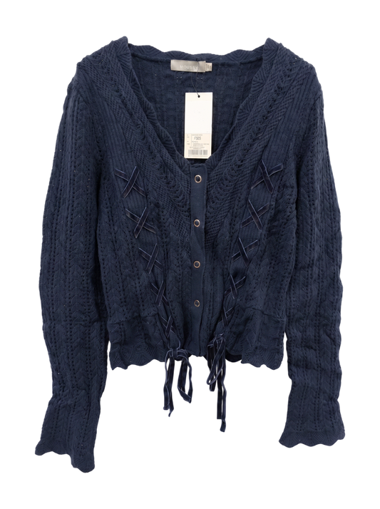 LACE UP RIBBON CARDIGAN