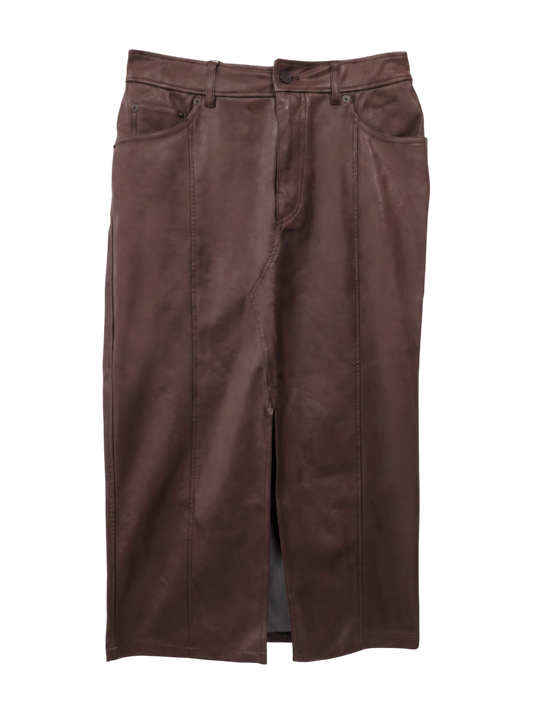 FAUX  LEATHER NARROW SKIRT