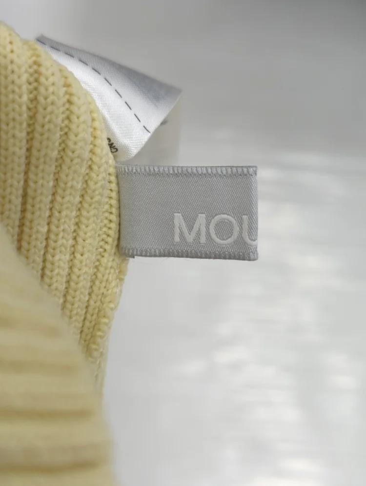 BIG COLLAR ZIP UP KNIT