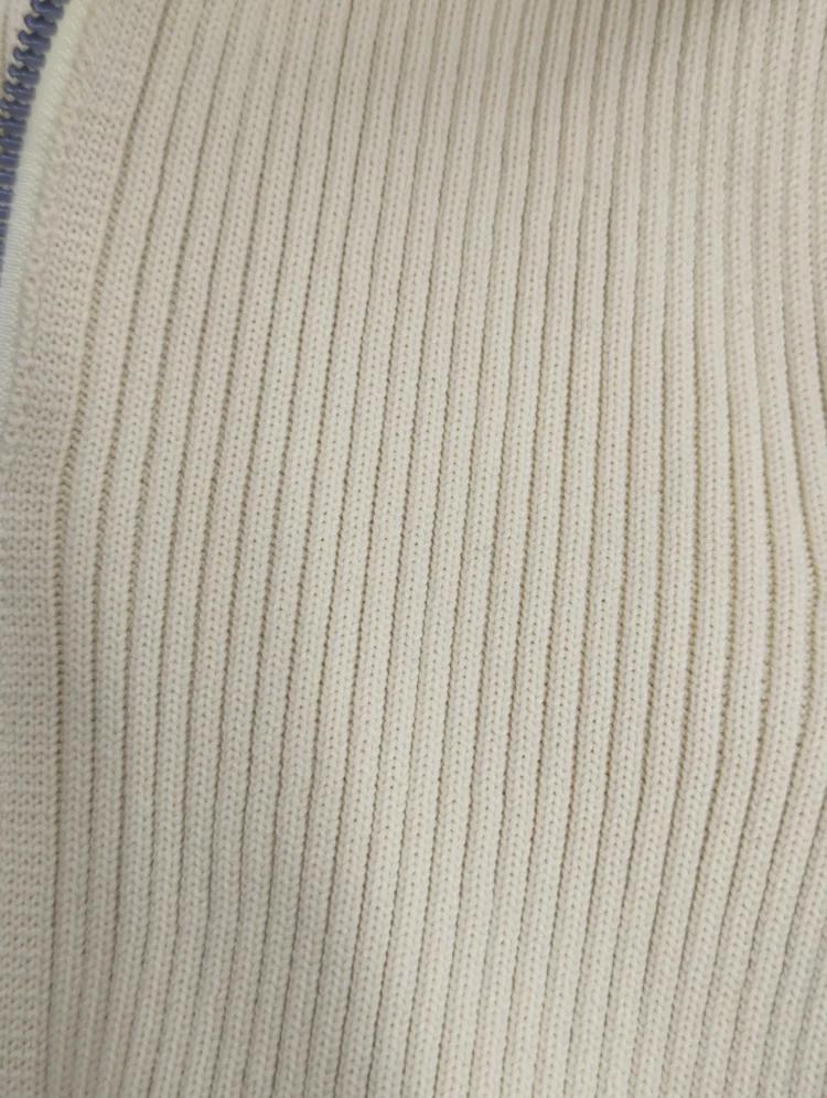 BIG COLLAR ZIP UP KNIT