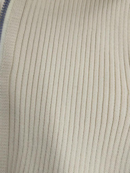 BIG COLLAR ZIP UP KNIT