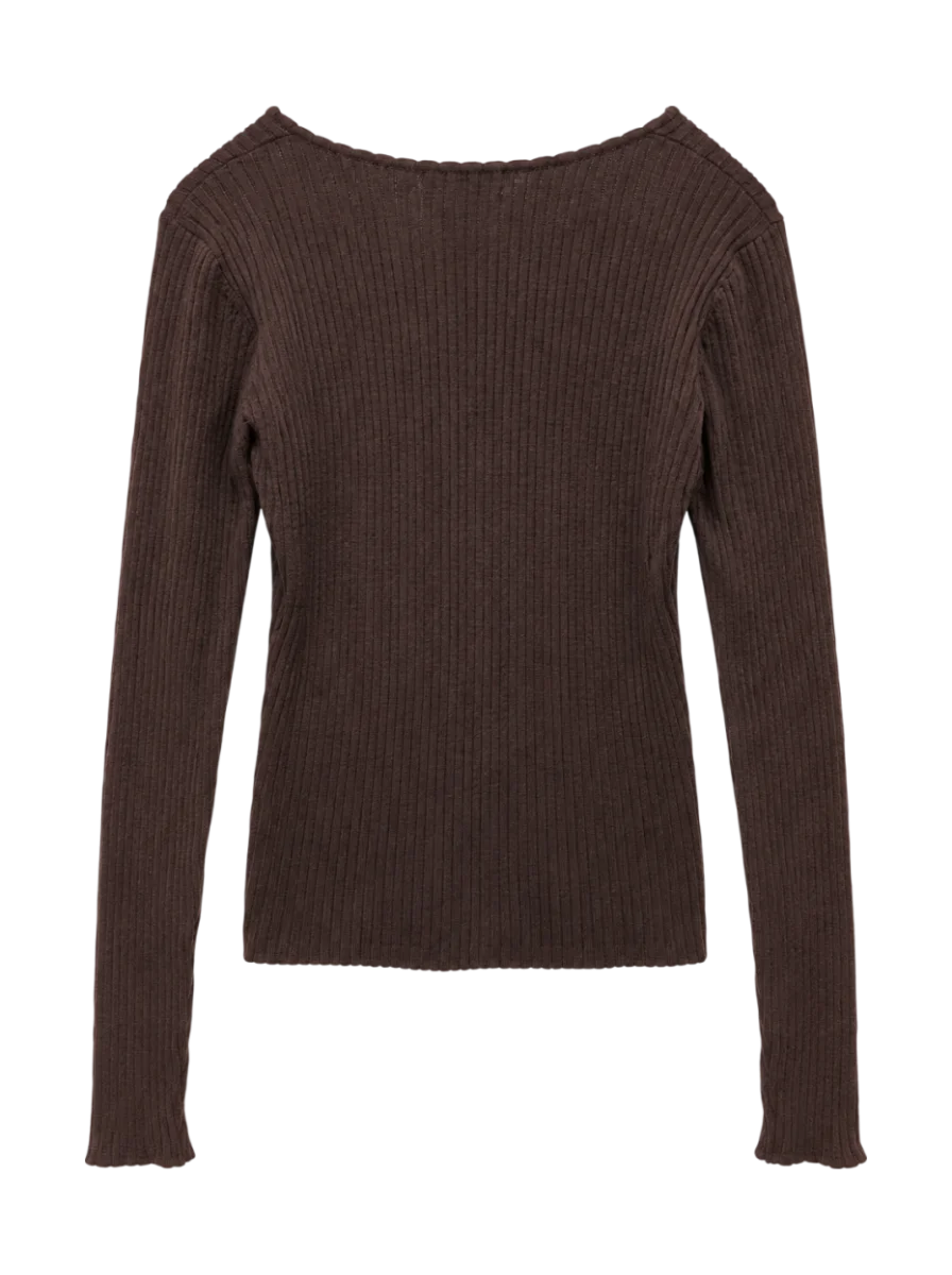 HALTER NECK DOUBLE KNIT TOP