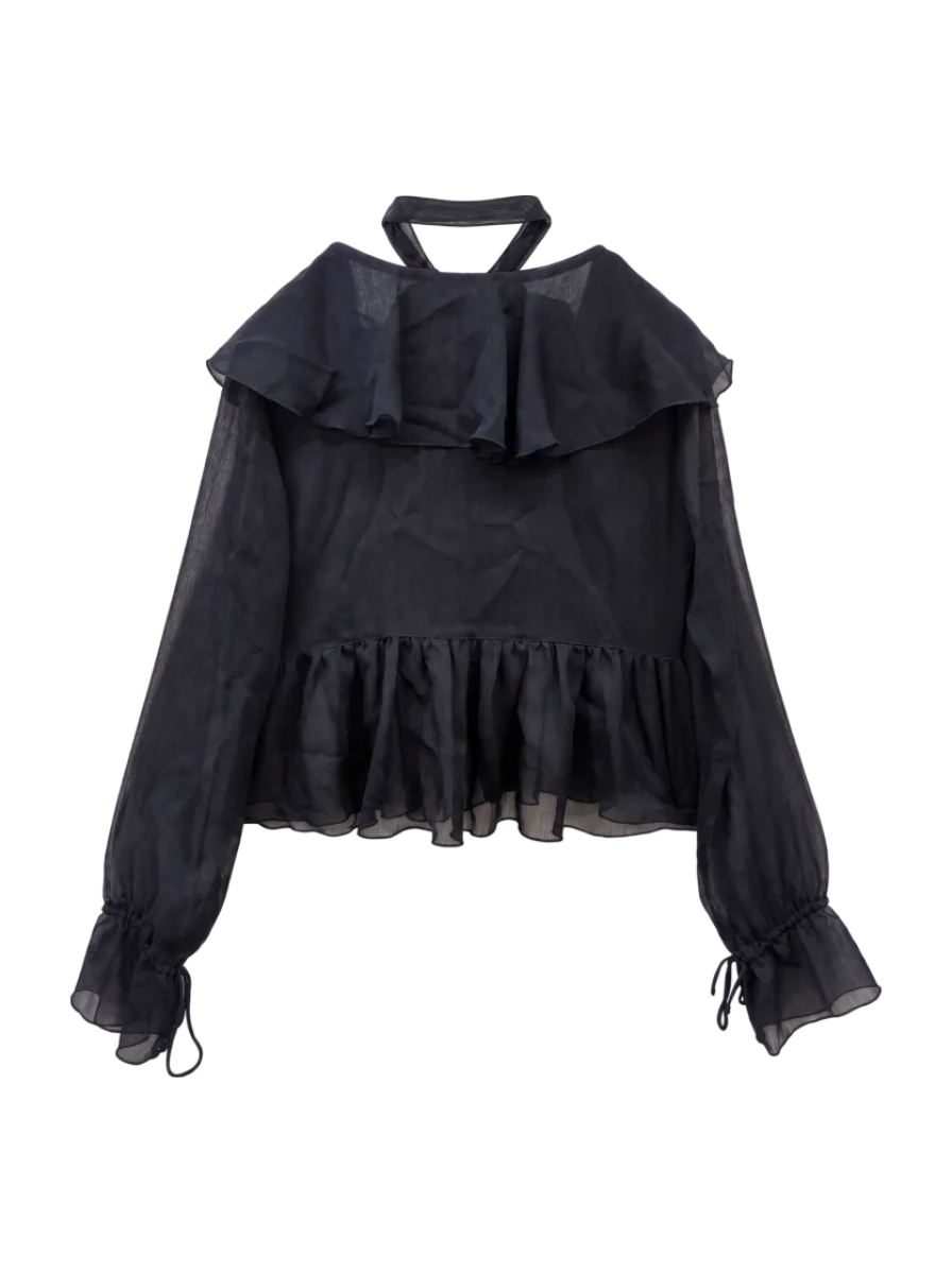 BOW TIE CHIFFON BLOUSE