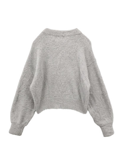 FLUFFY MOUSSY KNIT TOP
