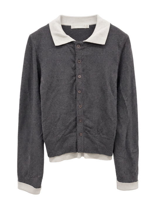DOUBLE LAYERED KNIT SHIRT