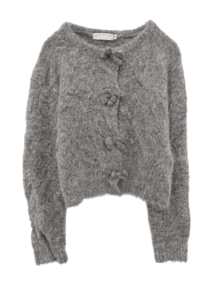 FRONT RIBBON CARDIGAN
