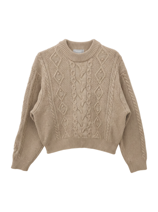 POPCORN CABLE SWEATER