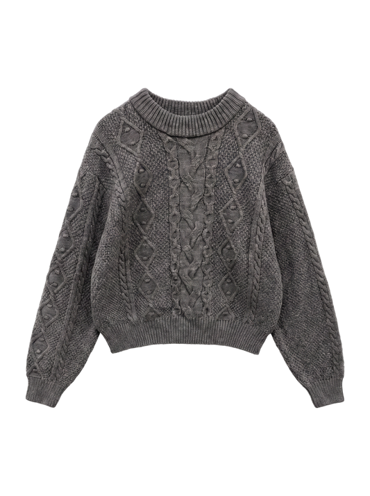 POPCORN CABLE SWEATER