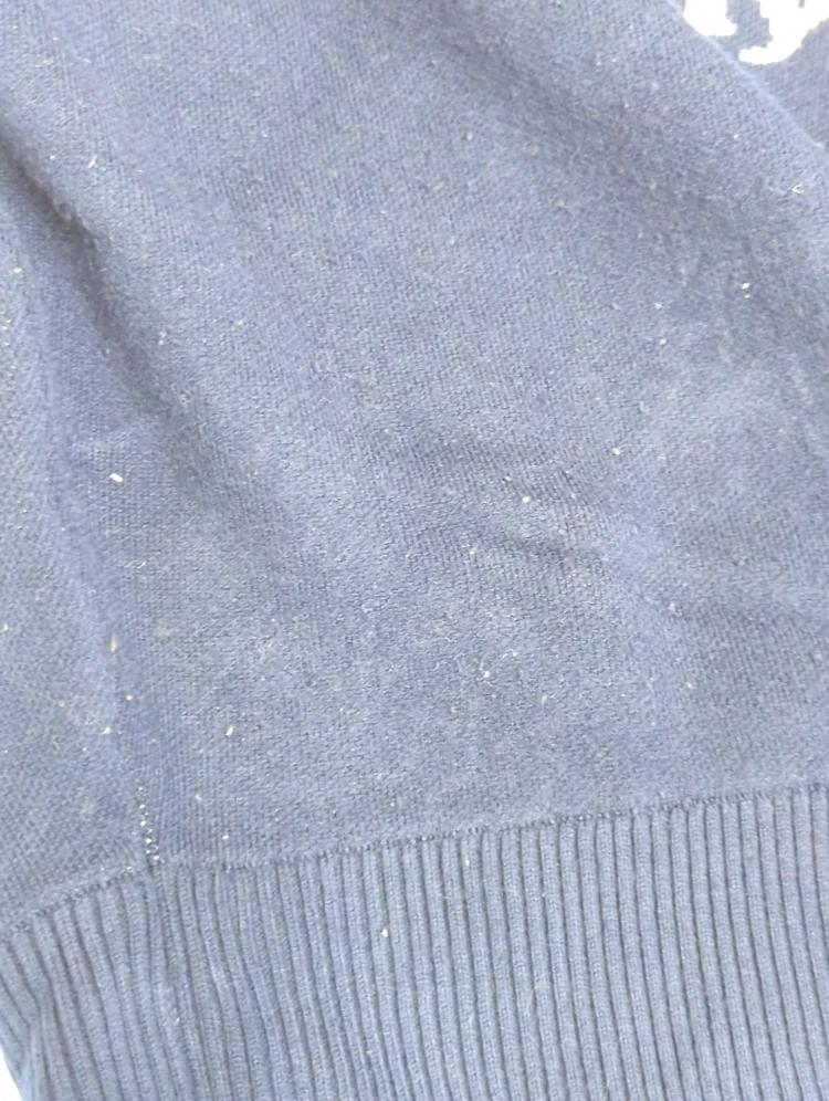 LETTERED HALF ZIP SWEATER