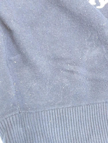 LETTERED HALF ZIP SWEATER