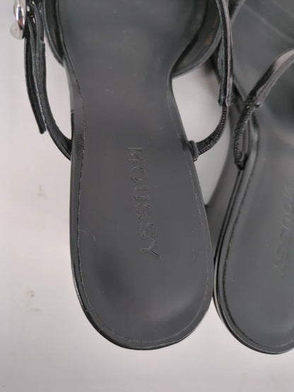 DOUBLE BELTED WEDGE  SANDALS