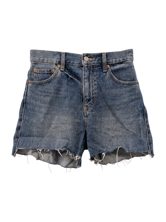 WIDE DENIM SHORTS