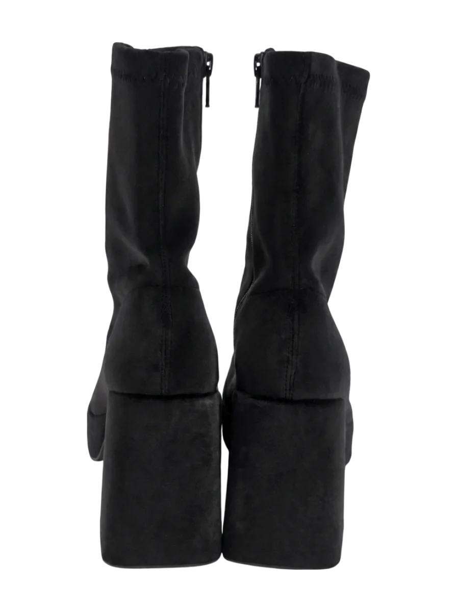 STRETCH BLOCK HEEL BOOTS