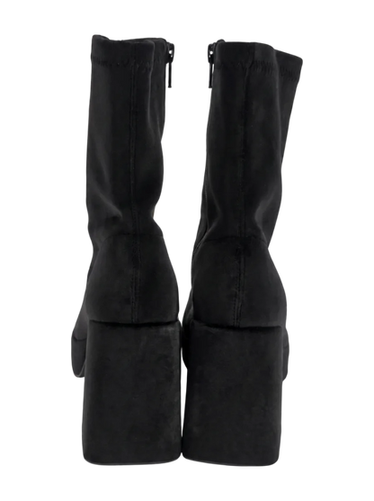 STRETCH BLOCK HEEL BOOTS