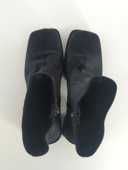 STRETCH BLOCK HEEL BOOTS