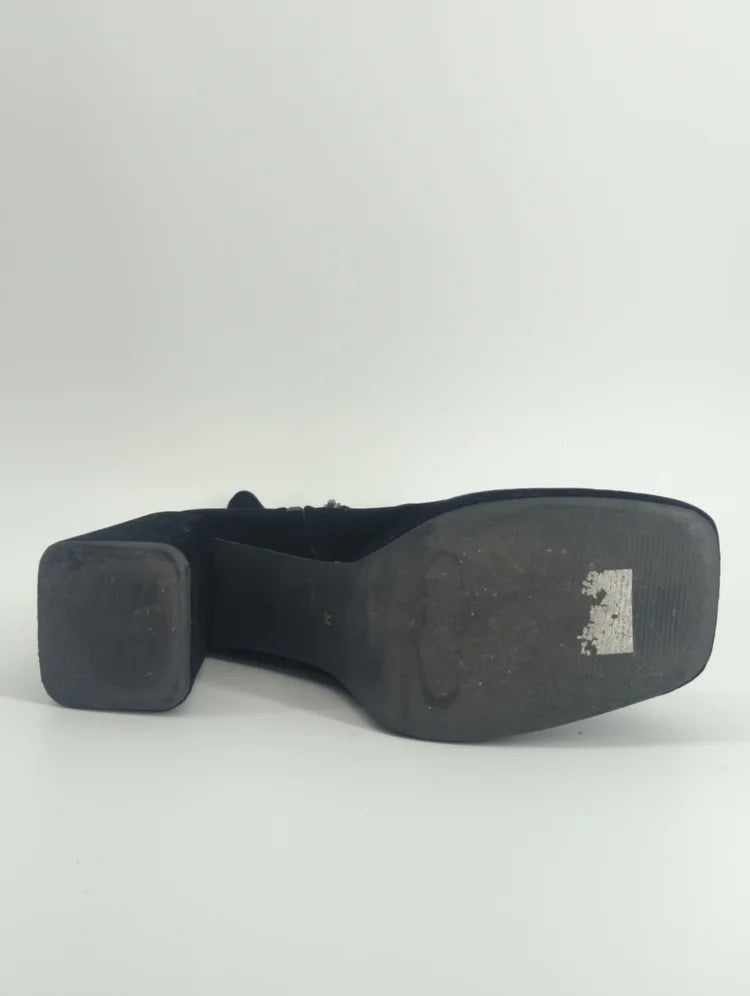 STRETCH BLOCK HEEL BOOTS