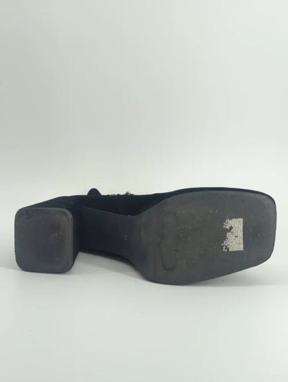 STRETCH BLOCK HEEL BOOTS