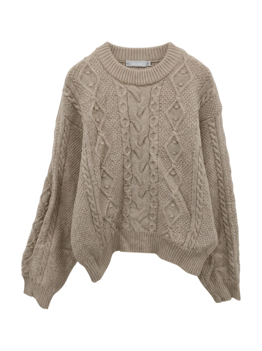 POPCORN CABLE SWEATER