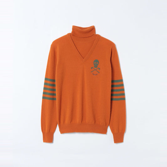 Sedecim Cashmere Layerd Neck Sweater | MEN