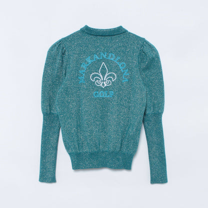 Ecrin Puff sleeve Knit Polo | WOMEN