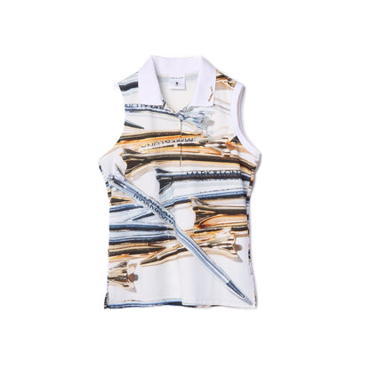 Dimention Camo Sleeveless Polo | WOMEN