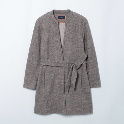 ループジャージーノーカラーコーディガン