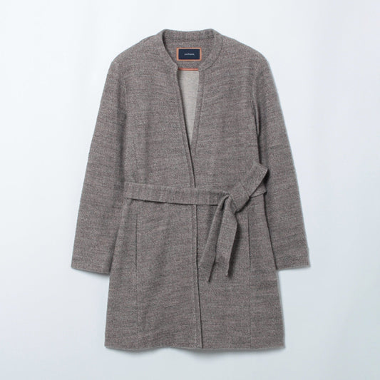 ループジャージーノーカラーコーディガン