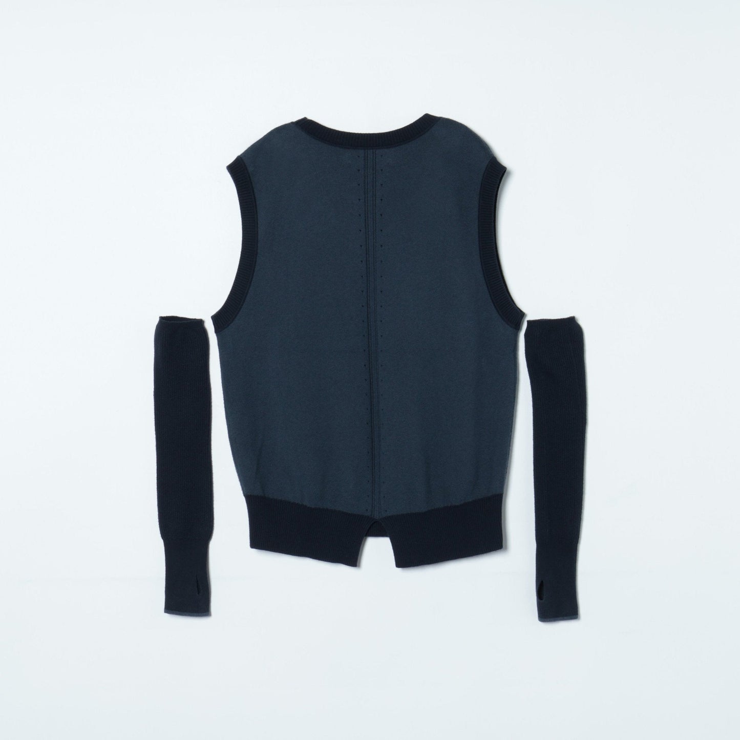 【手洗い可能】Organic Cotton Wool WJQ アームウォーマー付きベスト