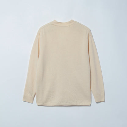 ウールカシミヤ 12G Vネックニットカーディガン