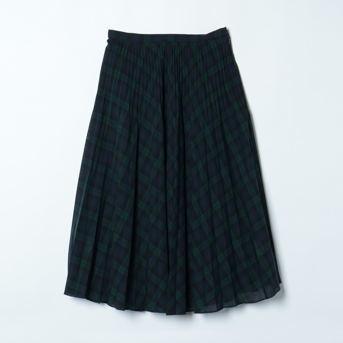 ポリエステルウール チェックプリーツスカート