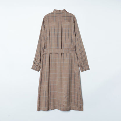 綾ウィンドウペイン シャツワンピース