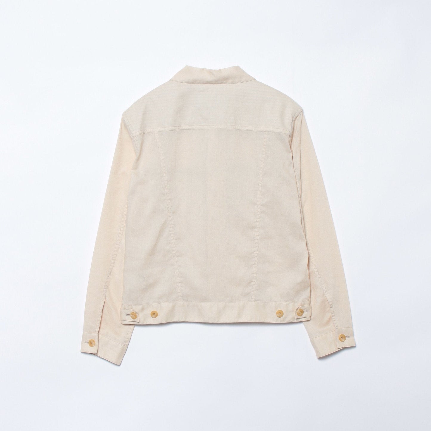 【ウォッシャブル】ポリエステル麻キャンバス ナチュラルワッシャー トラッカーブルゾン