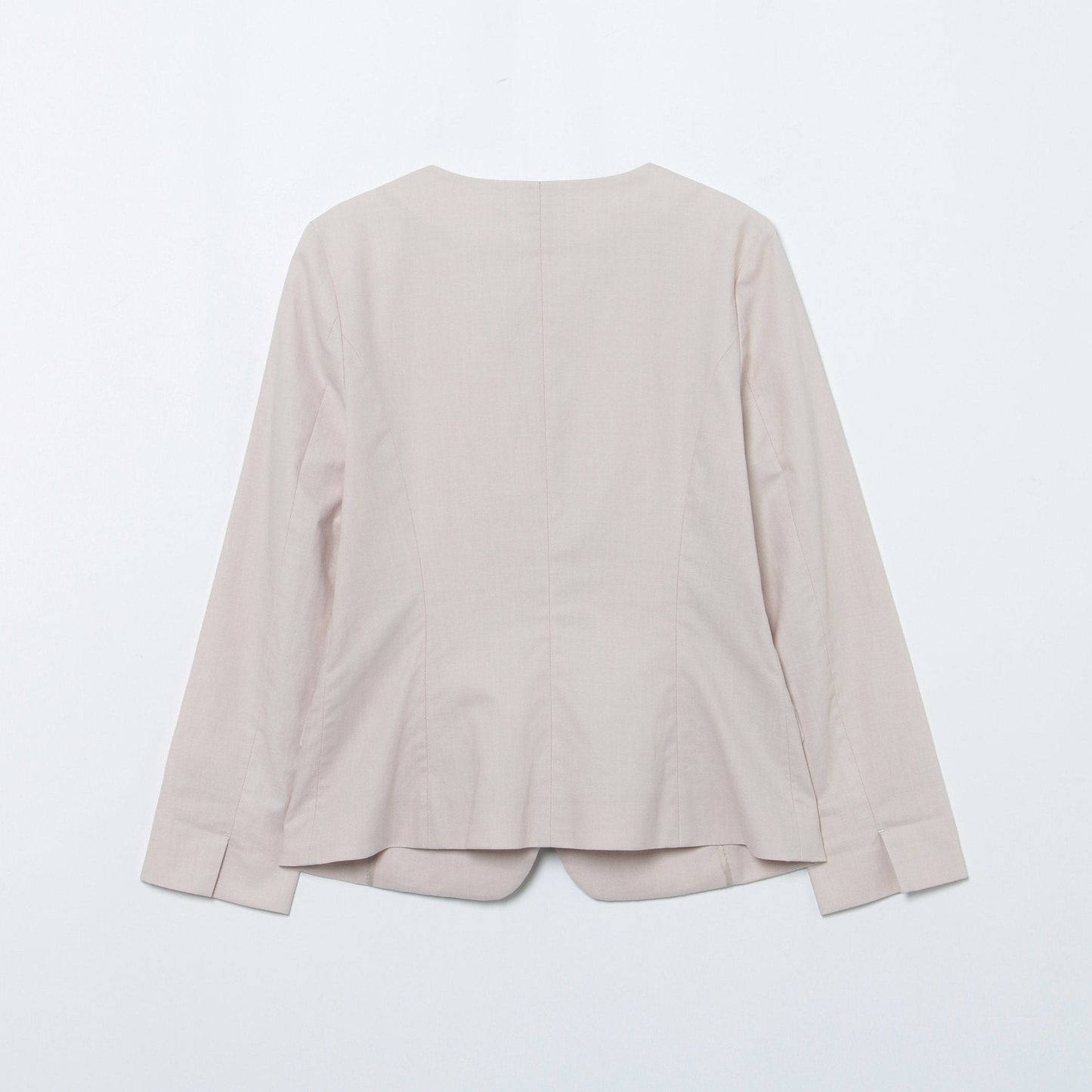 【ウォッシャブル】ブライトラミークロス エレガンスネックジャケット