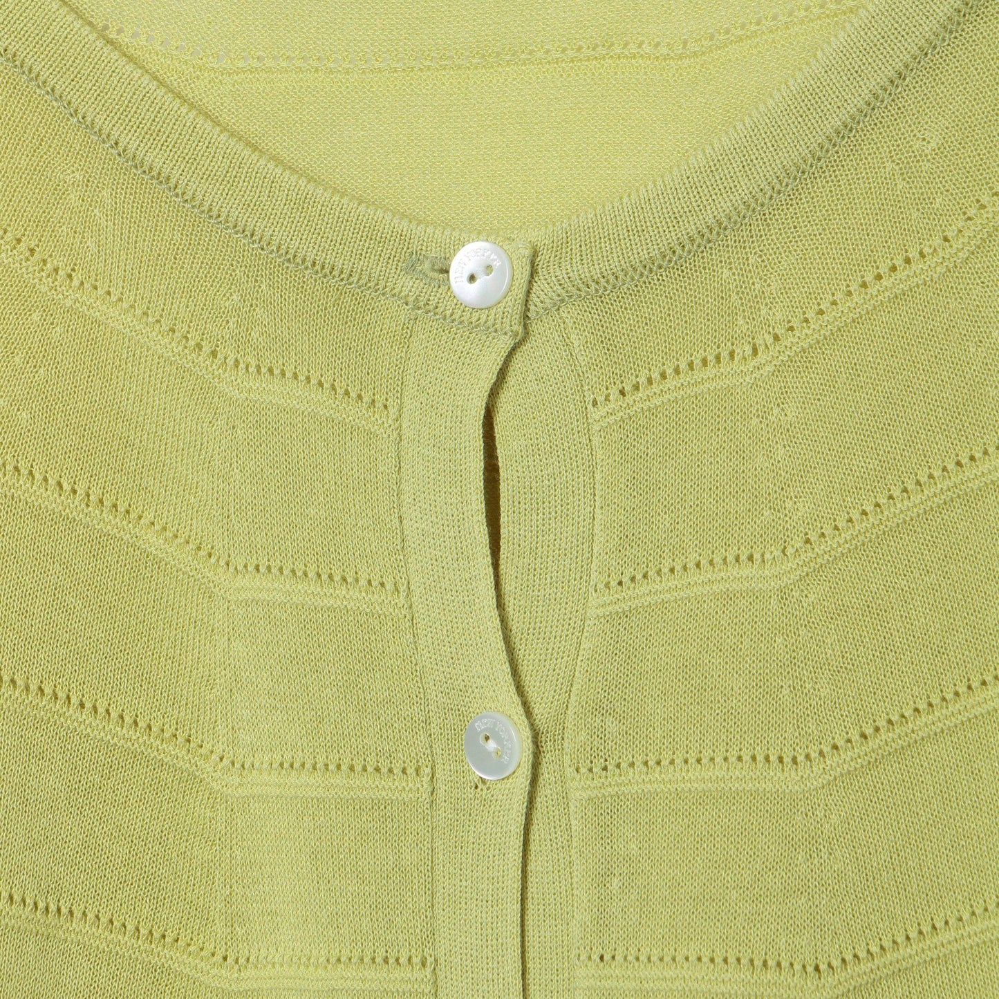 【ホールガーメント】コットンアセテート天竺 7分袖カーディガン