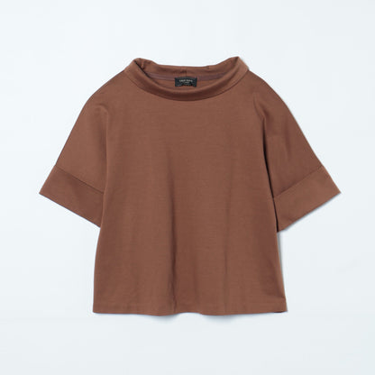 オフハイネック 5分袖カットソープルオーバー