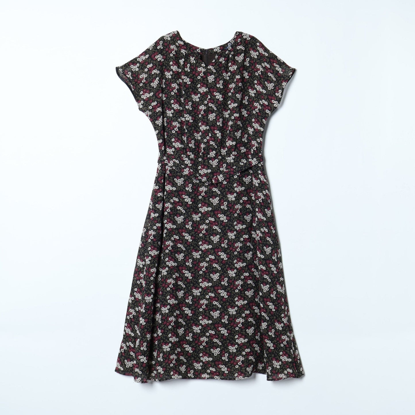 ブロッサムプリント フレンチスリーブワンピース