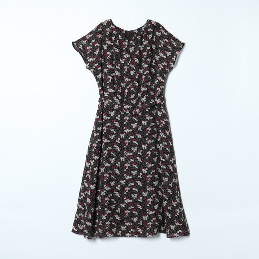 ブロッサムプリント フレンチスリーブワンピース