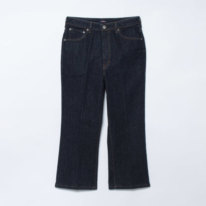 【L】【EDWIN】センタープレスセミフレアデニムパンツ