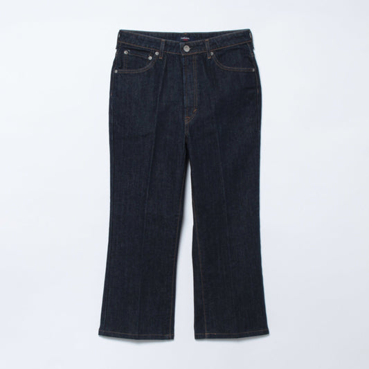 【L】【EDWIN】センタープレスセミフレアデニムパンツ