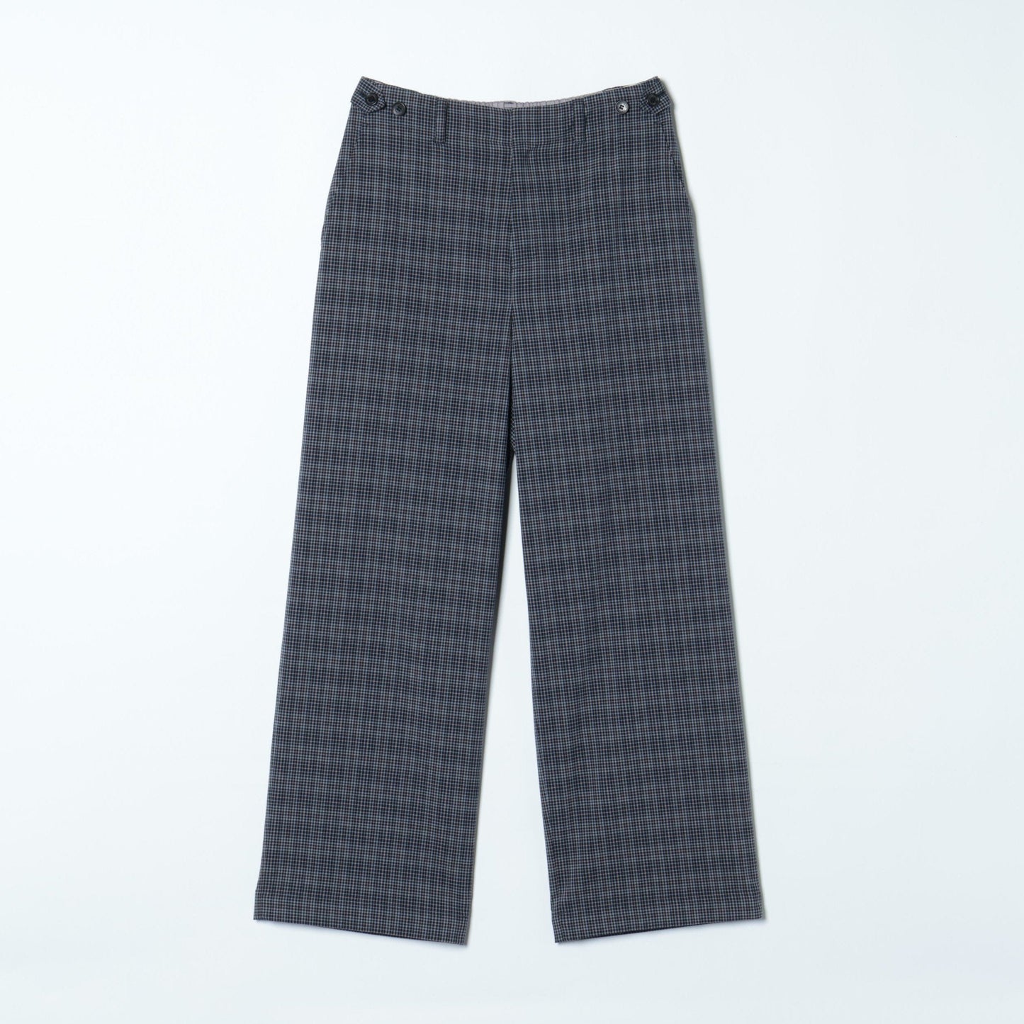 カラードミニチェック クロップドワイドパンツ